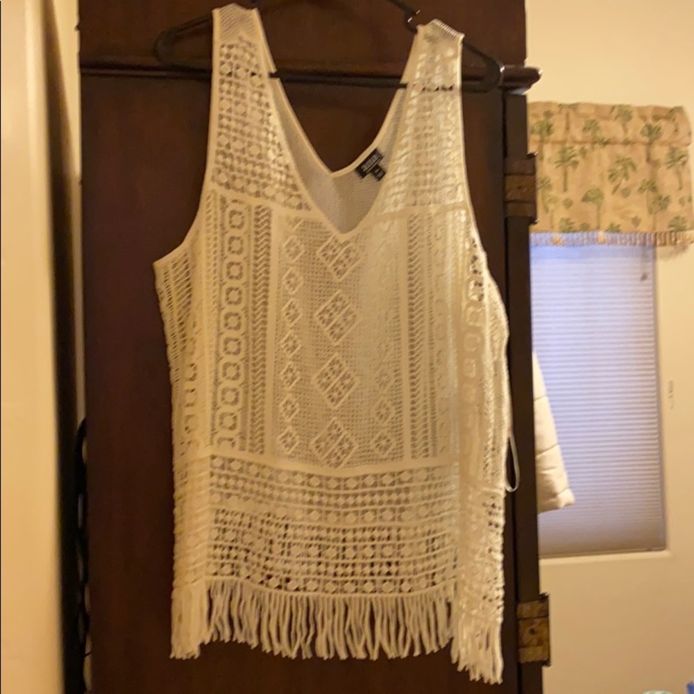 NWT Anna women’s pristine ivory crochet top